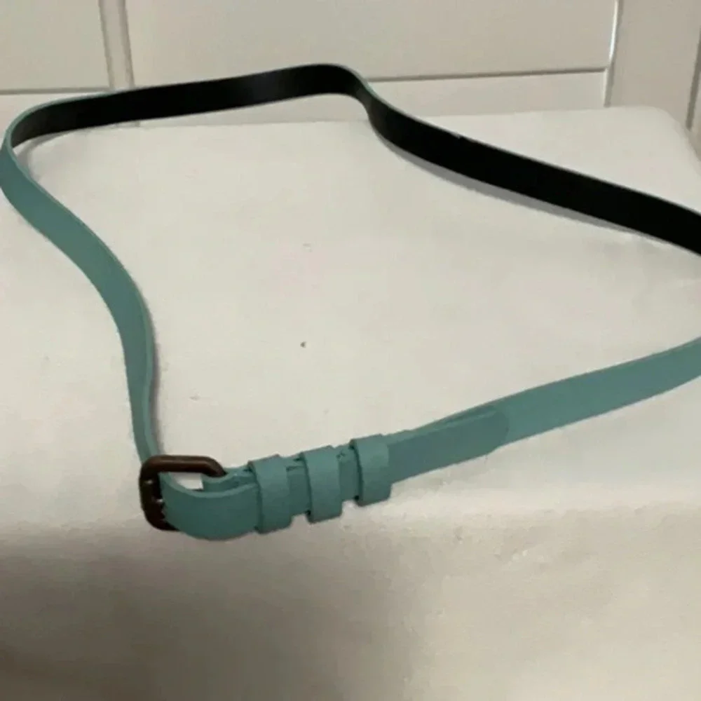 Faux leather belt